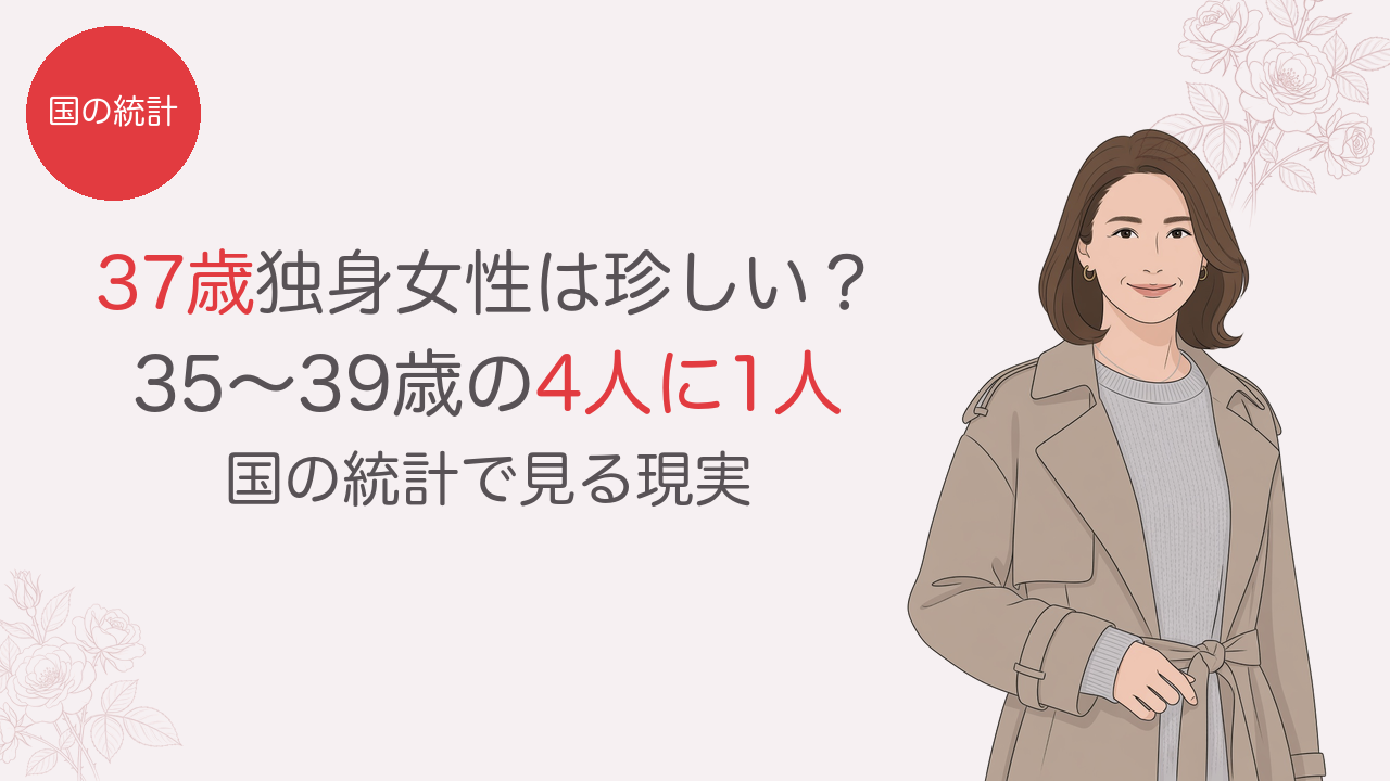 37歳独身女性は35〜39歳の4人に1人